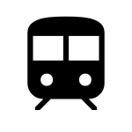 Train icon representing Train Operators, black on white