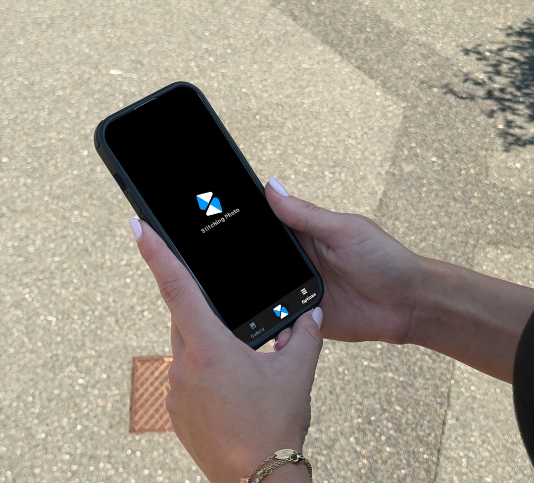 An estate agent using Made Snappy's mobile app.